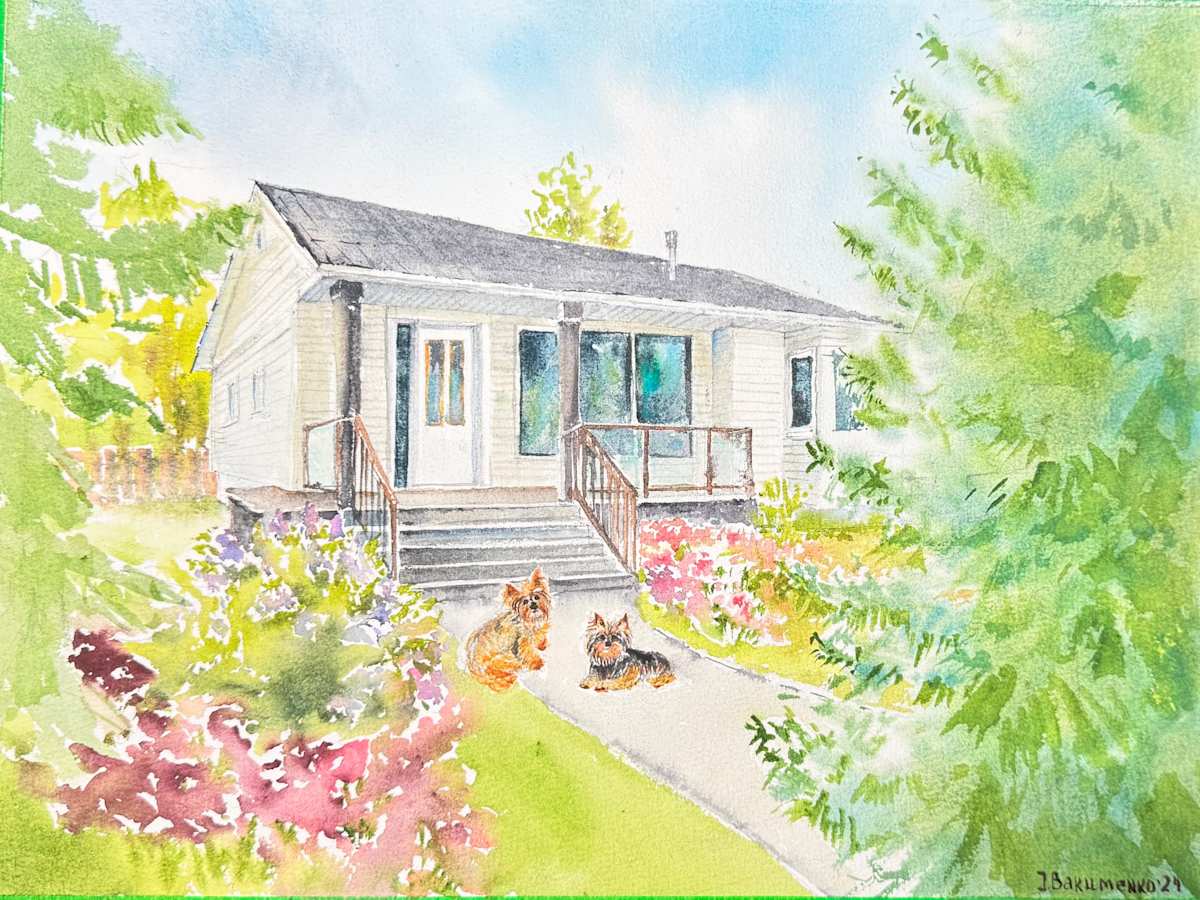 House Portrait #554 by Irina Bakumenko BEEBLAGOART 