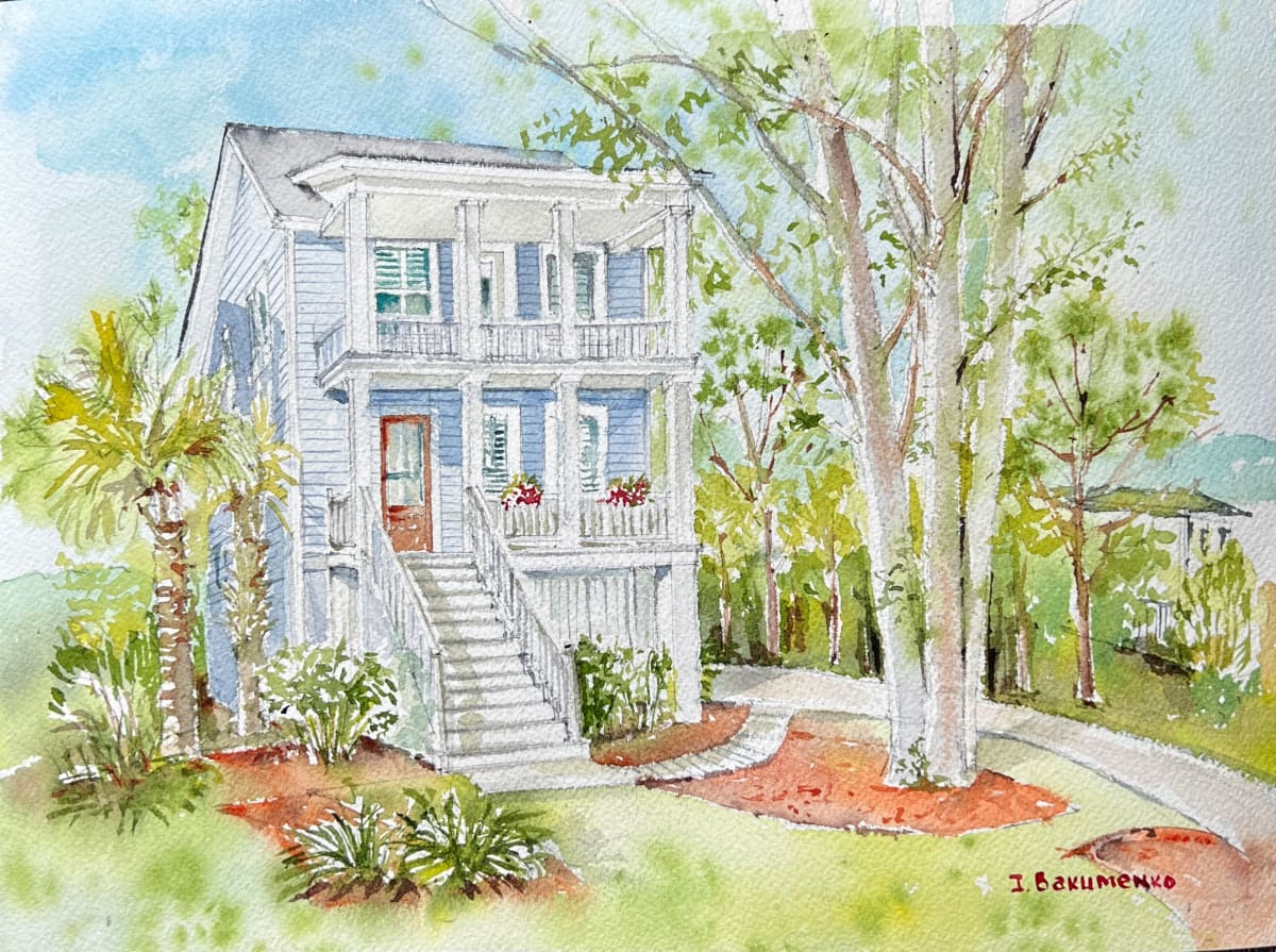 House portrait # 445 by Irina Bakumenko BEEBLAGOART 