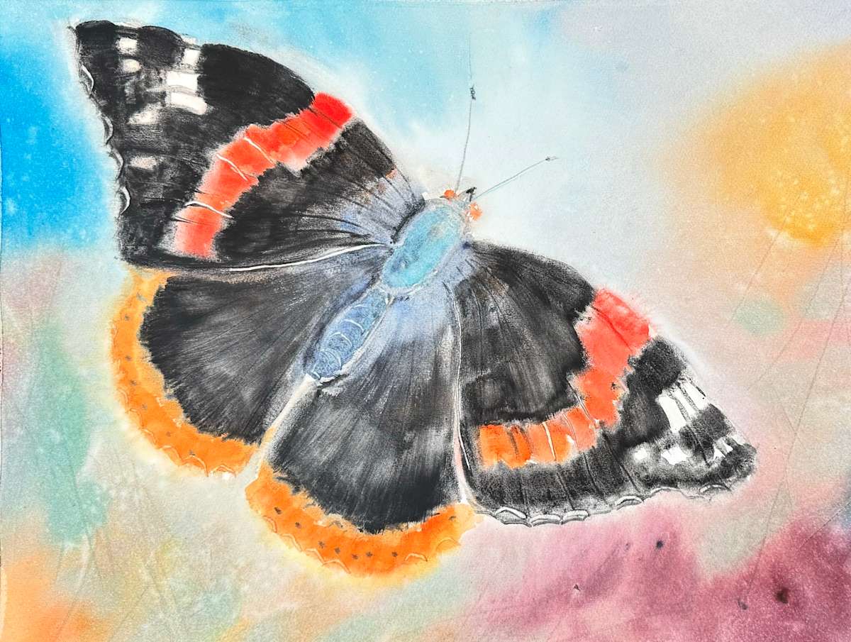 Pollinators of the City: Watercolor Journey. # 8(#534) by Irina Bakumenko BEEBLAGOART 