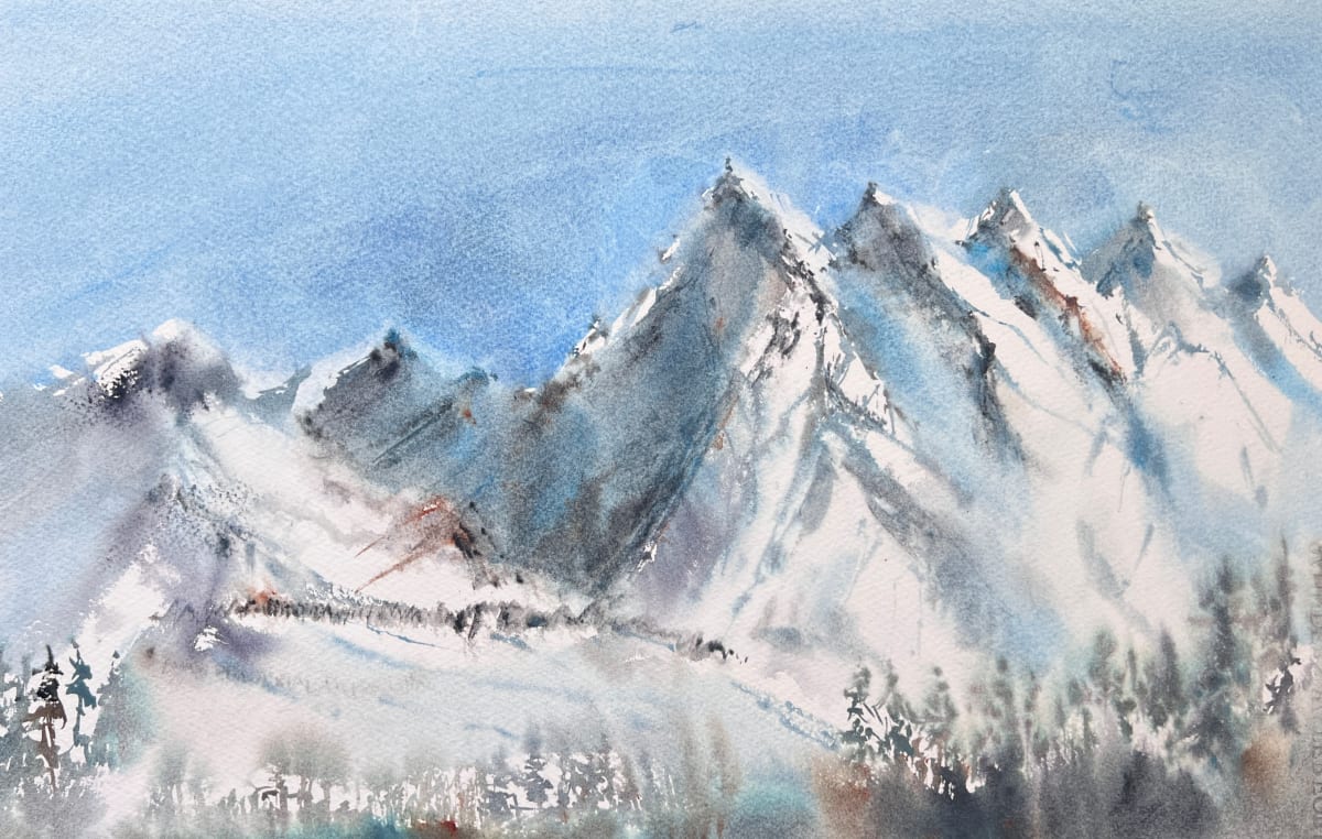 «At the Rocky Mountains of Alberta ” , # 517 by Irina Bakumenko BEEBLAGOART 