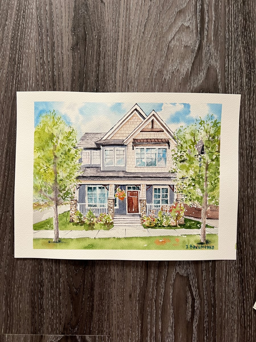 House portrait # 472 by Irina Bakumenko BEEBLAGOART 