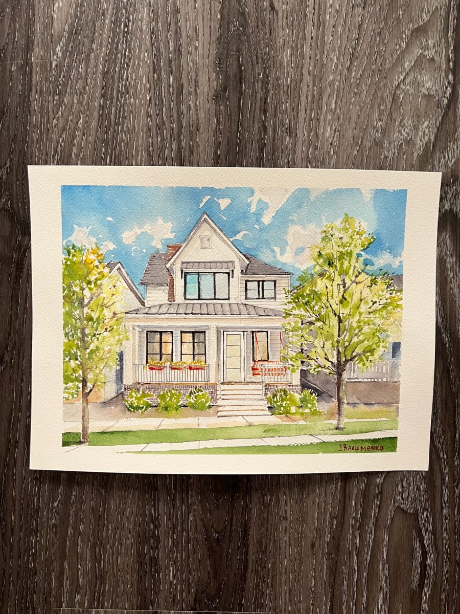 House portrait # 470 by Irina Bakumenko BEEBLAGOART 