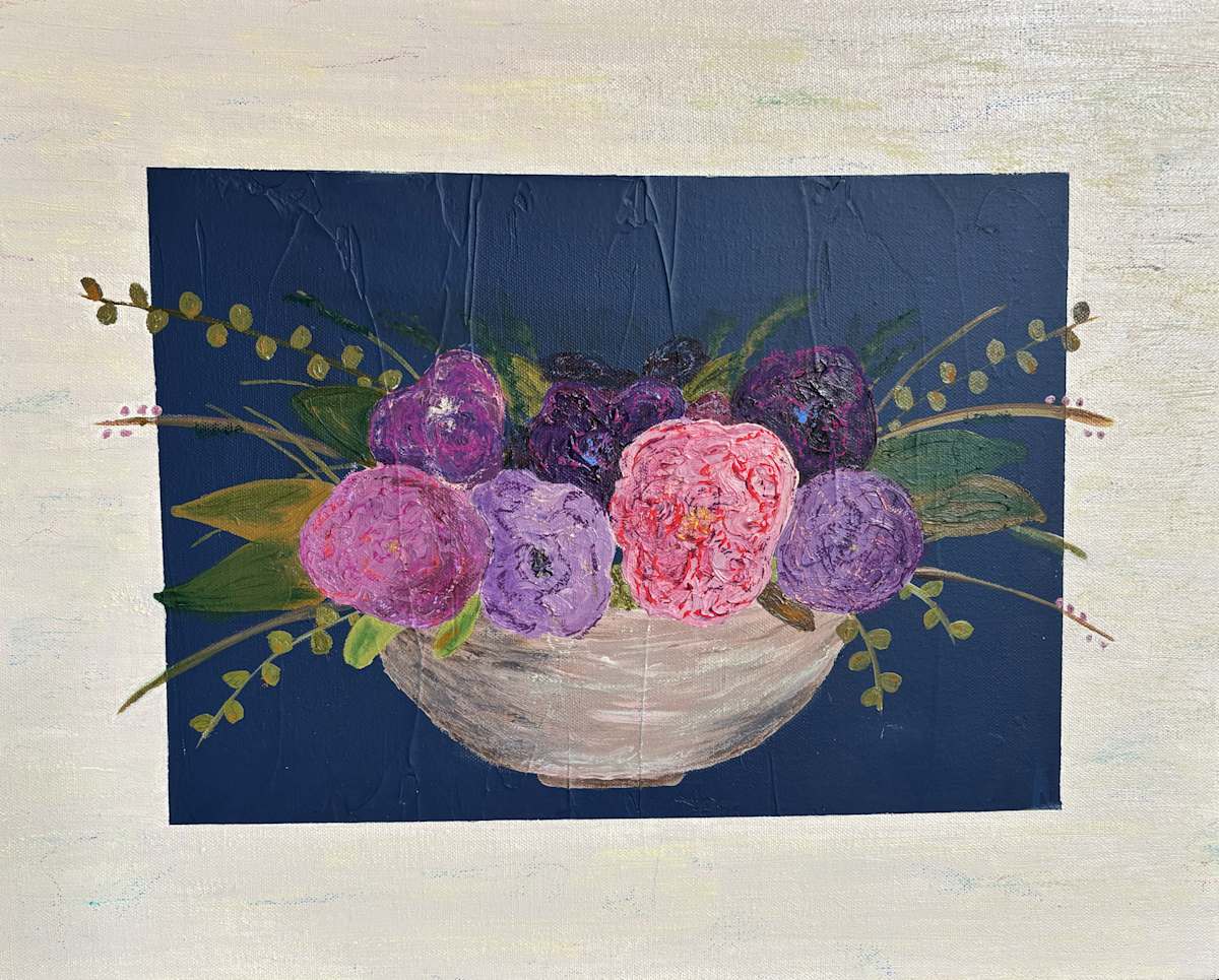 Framed Floral 01 by Jennifer Crouch 