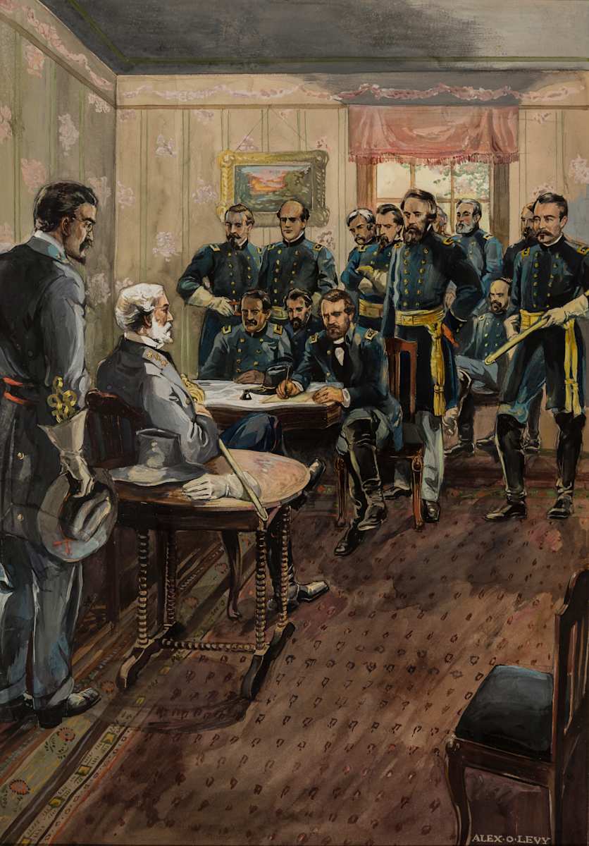 Civil War Painting by Alexander O. Levy 