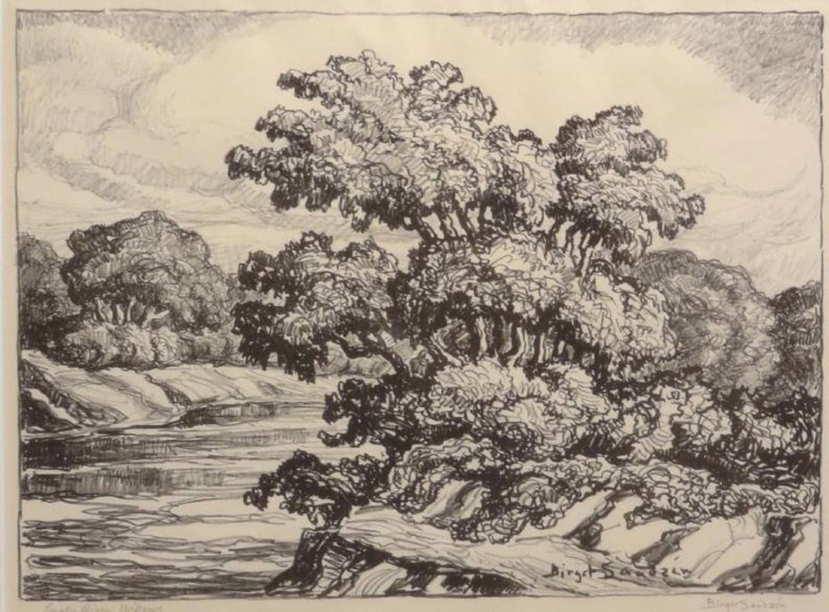 “Smoky River Willows” by Birger Sandzen 