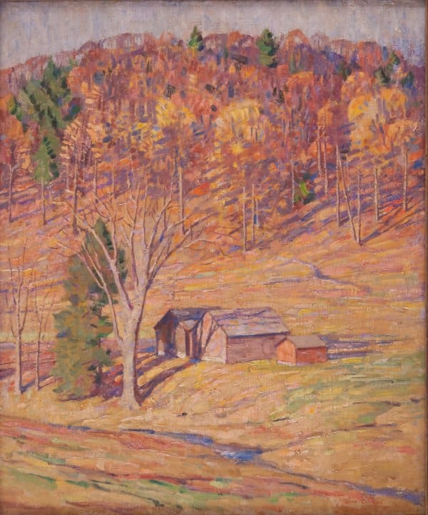 “Fall in Connecticut with Three Barns” by Dines Carlsen 