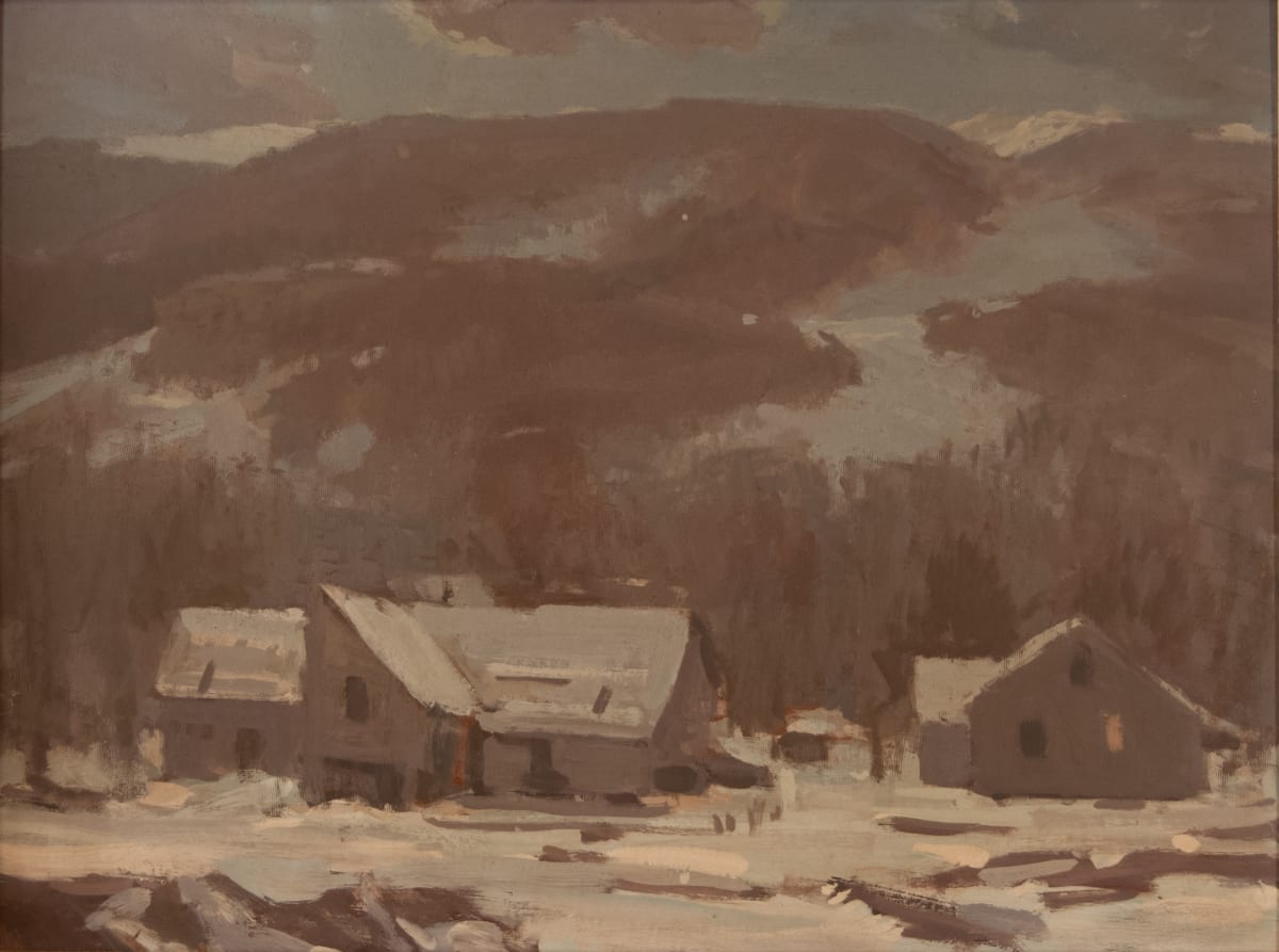 Winter Moonlight-Revolutionary Barn by Jay H Connaway 