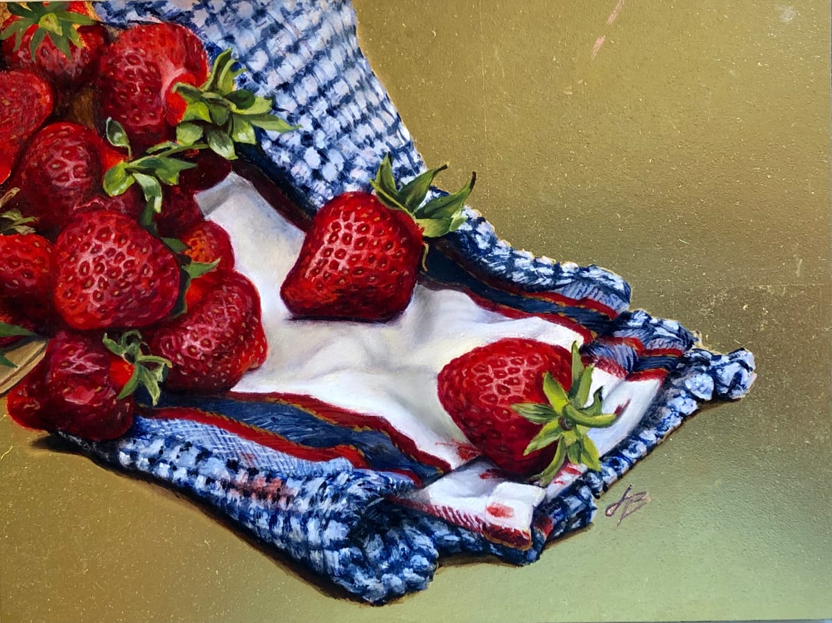 Red White and Blue IV by Joan Brady  Image: Luscious Spring Strawberries 