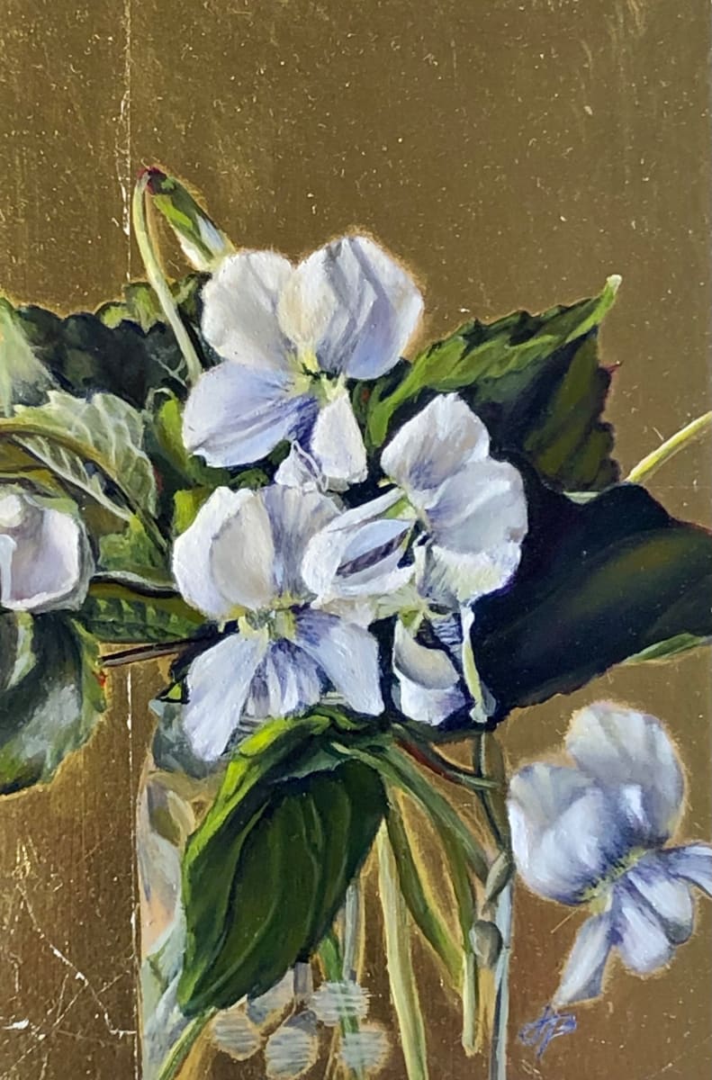 White violets by Joan Brady  Image: Wild white violets