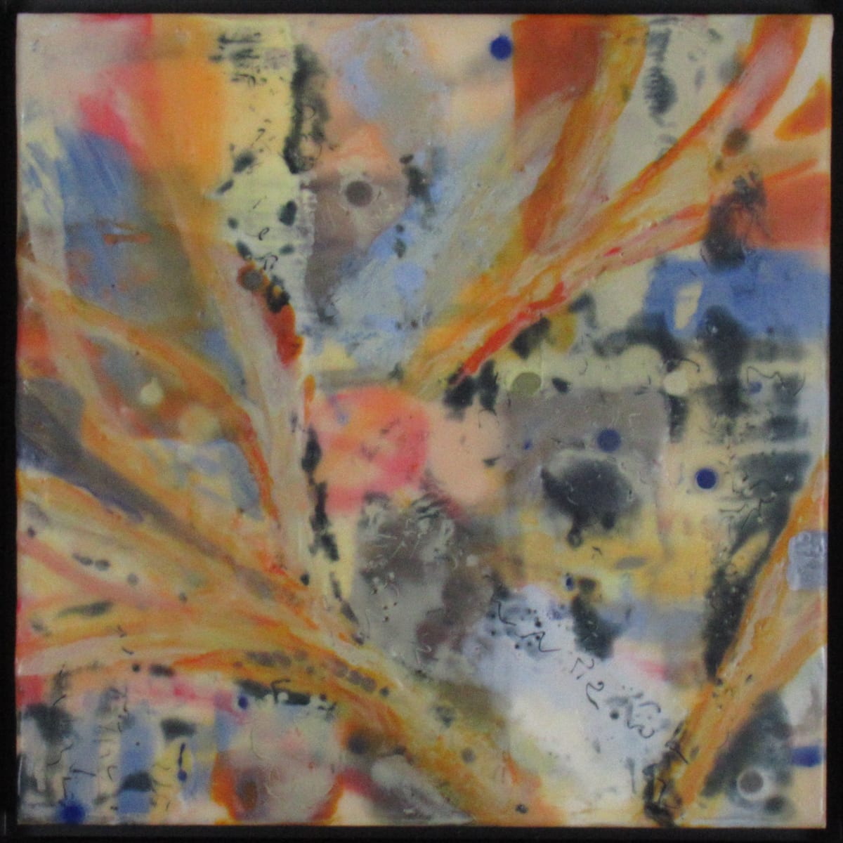 Treetop Medley I by Carla Benjamin  Image: Treetop Medley I encaustic 12" x 12" 2022