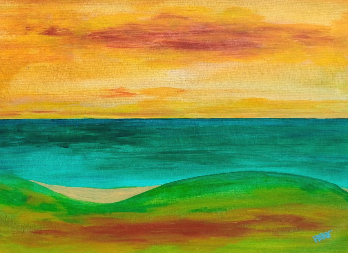 Seaside View (Turquoise Sea) by MIRROR Art Duo 