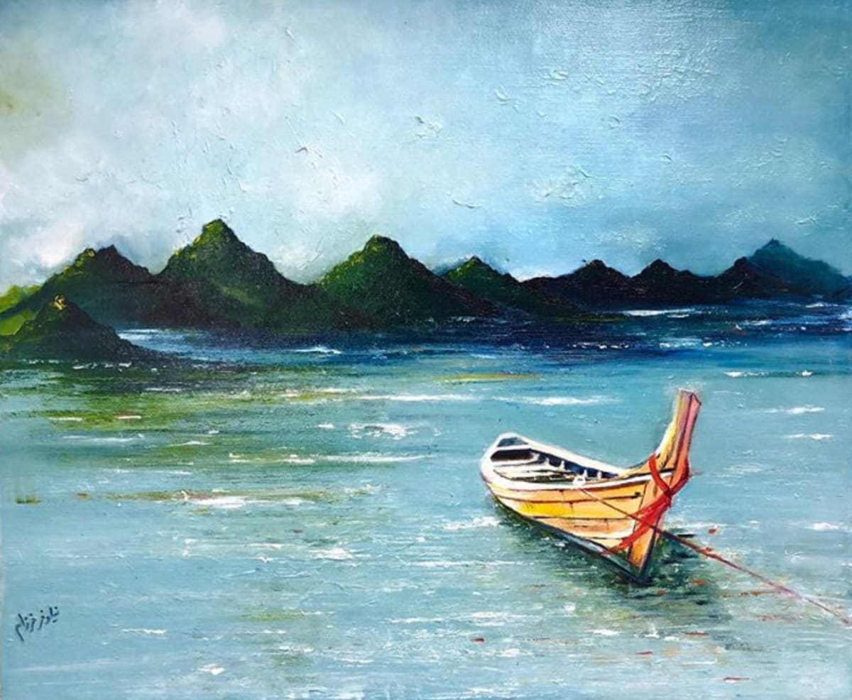 At the beach by Nilou Farzam 