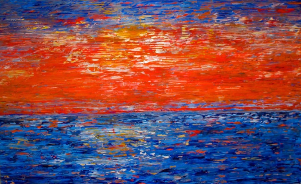 The sun seems to send its farewell by Nilou Farzam 