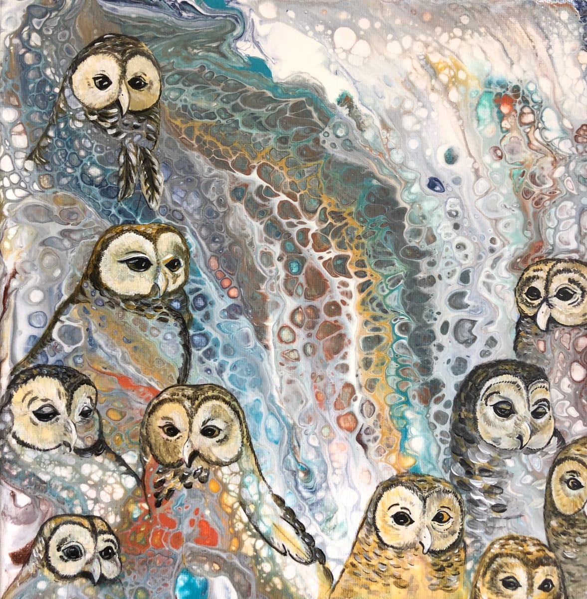 Owls Emerging by Linda Bridges  Image: Owls Emerging