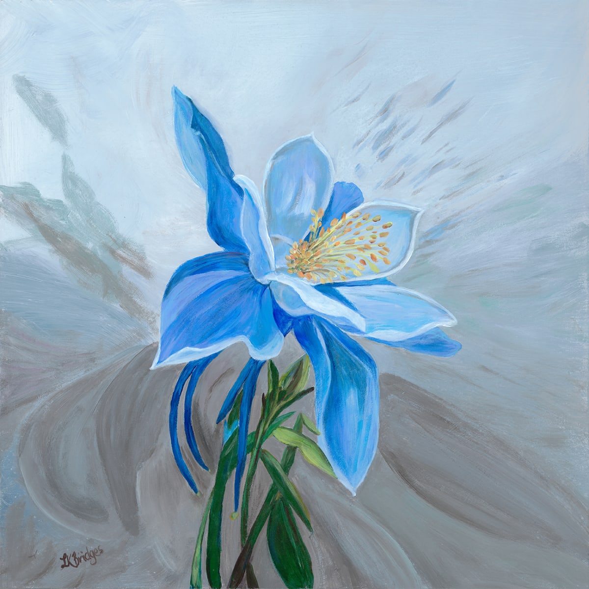 Columbine in Blues by Linda Bridges 