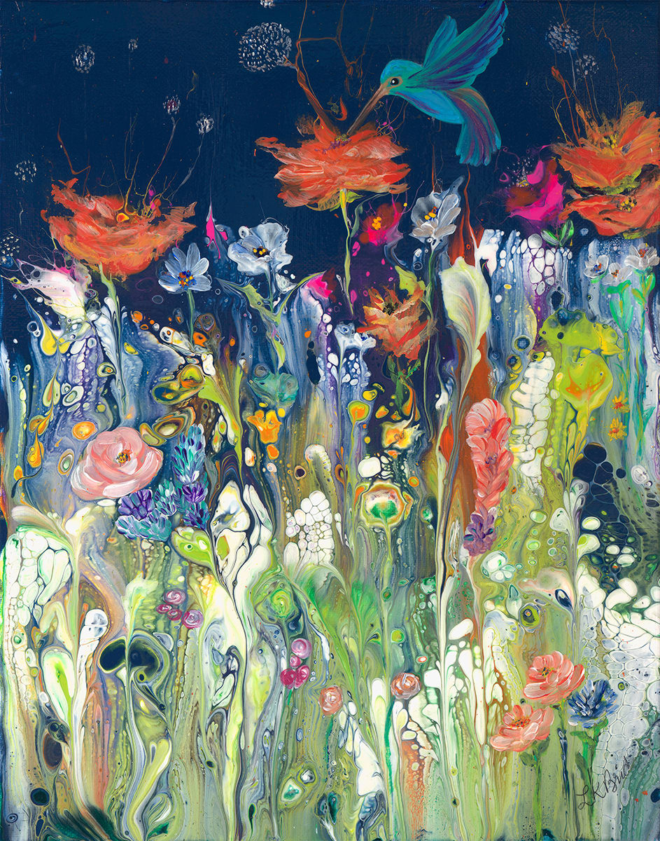 Hummingbird Garden by Linda K Bridges  Image: Hummingbird Garden