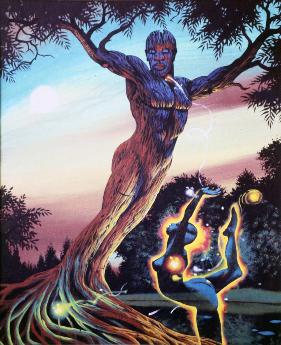 Untitled, Tree Figure with Illuminated Dancer by Walt Wali Neil 