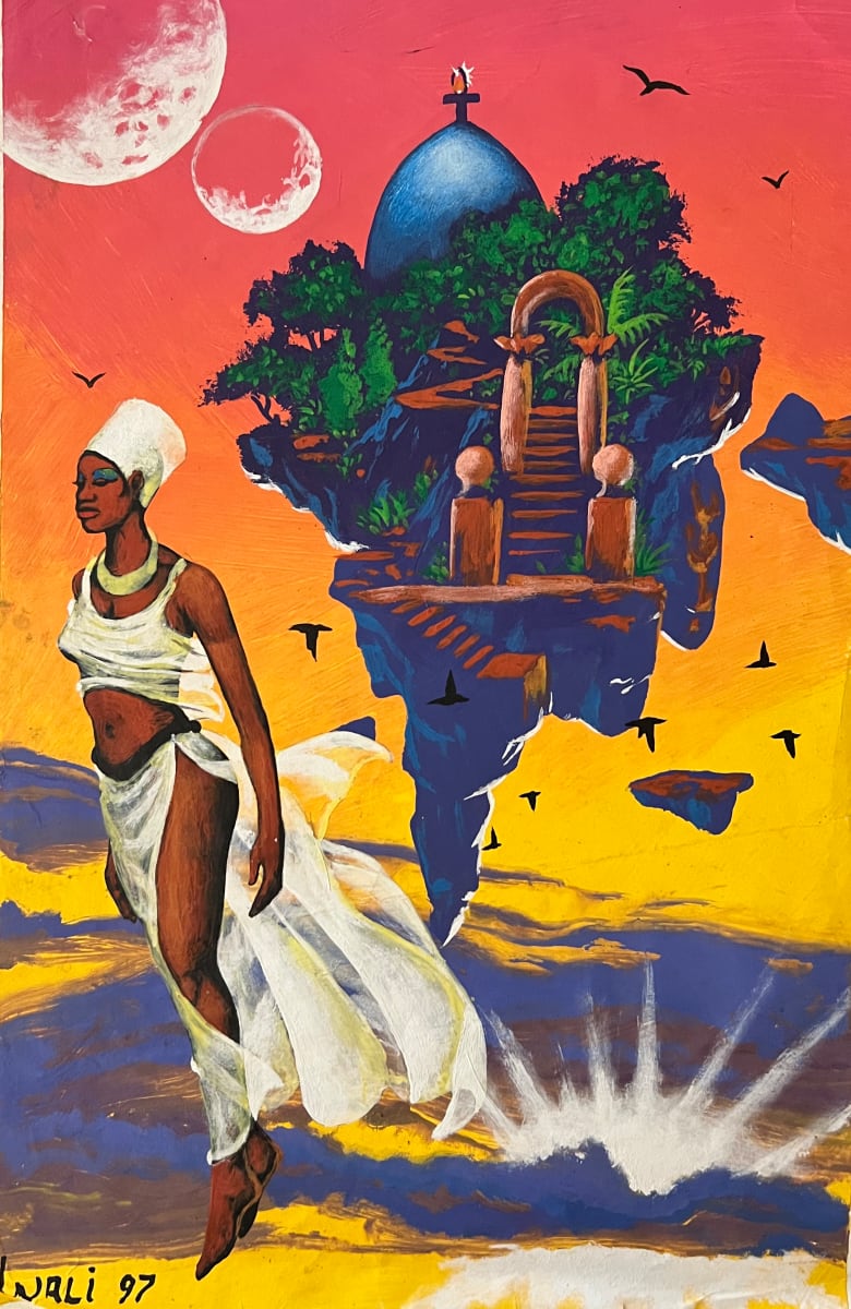 Woman in Space with Temple by Walt Wali Neil 