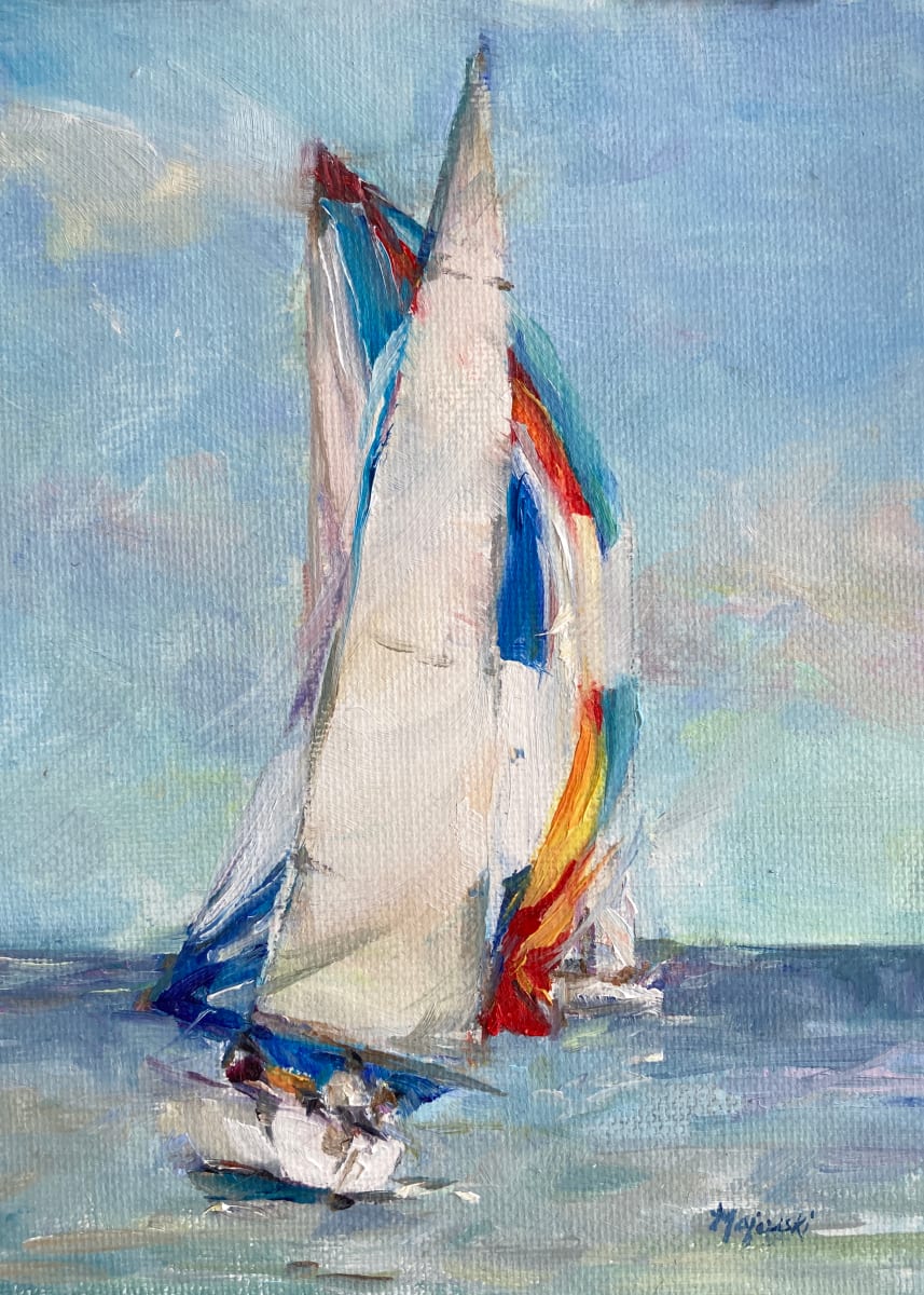 Spinnaker Sailing by Carolyn Majewski 
