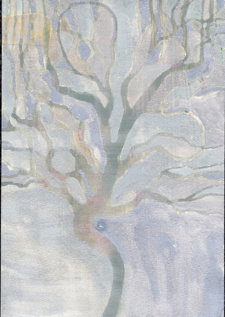 Curly Tree with Silver — Study 