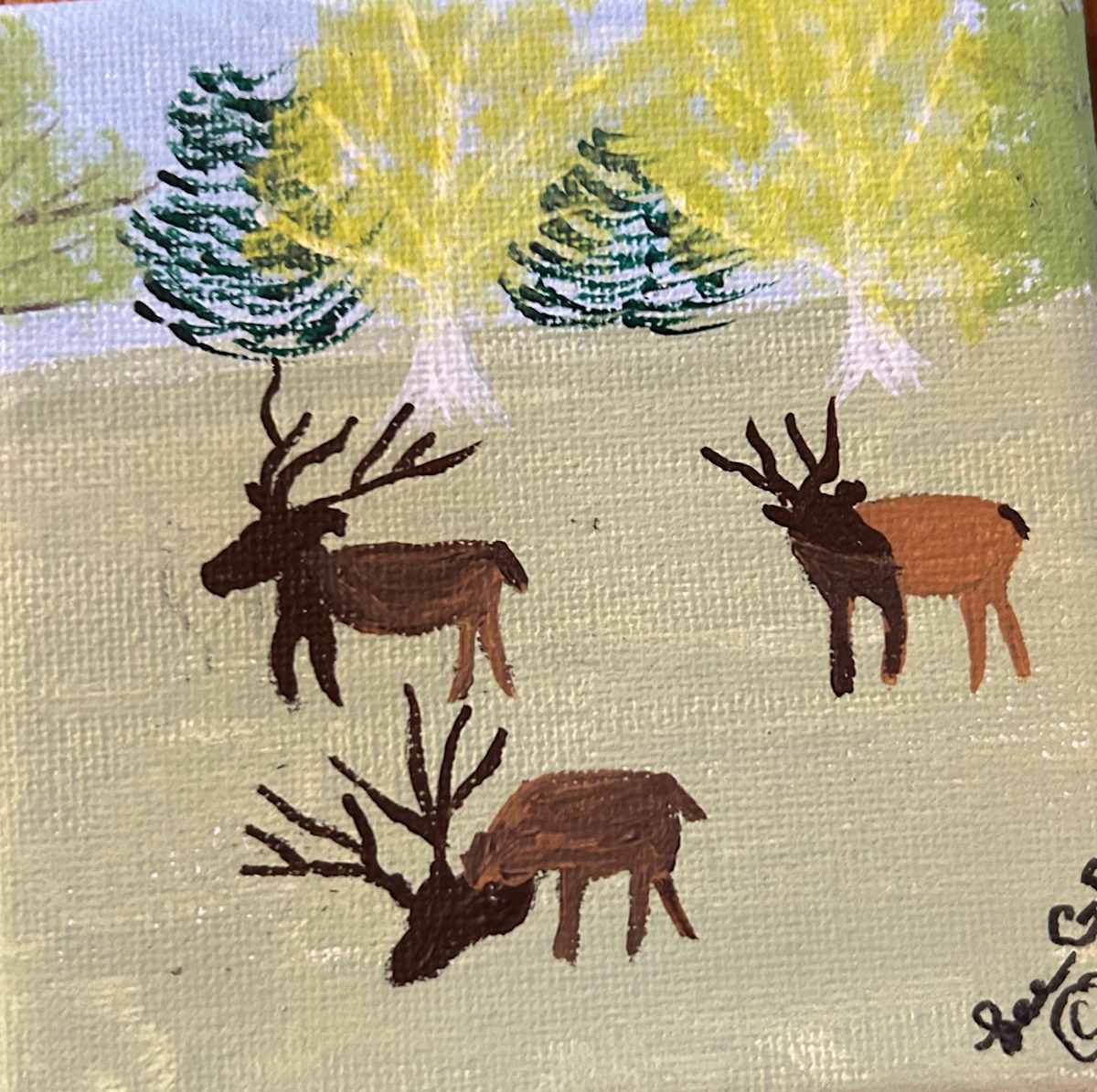 The Elk Are Grazing by Lee Gray, Image 1.