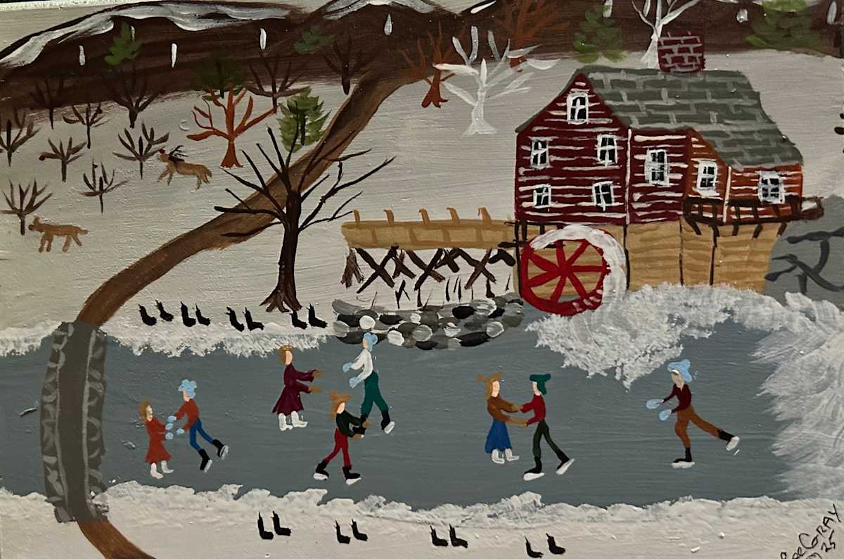 Skating On A Winters Day by Lee Gray 
