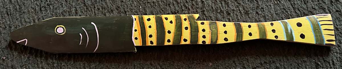 Black,Green,Yellow - Fish 5 - Black Poka Dots by Lee Gray 