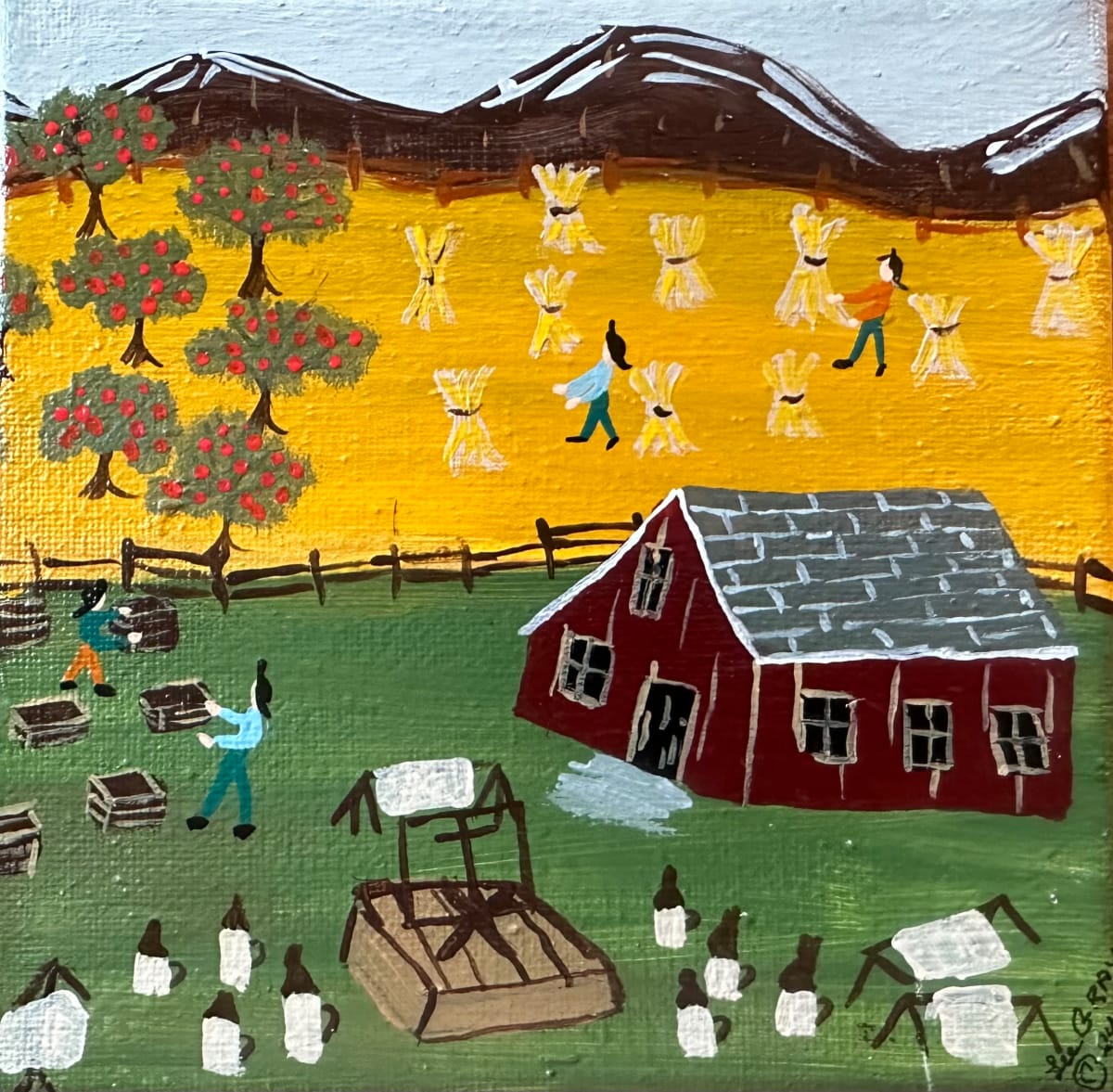 Getting Ready To Press Cider by Lee Gray 