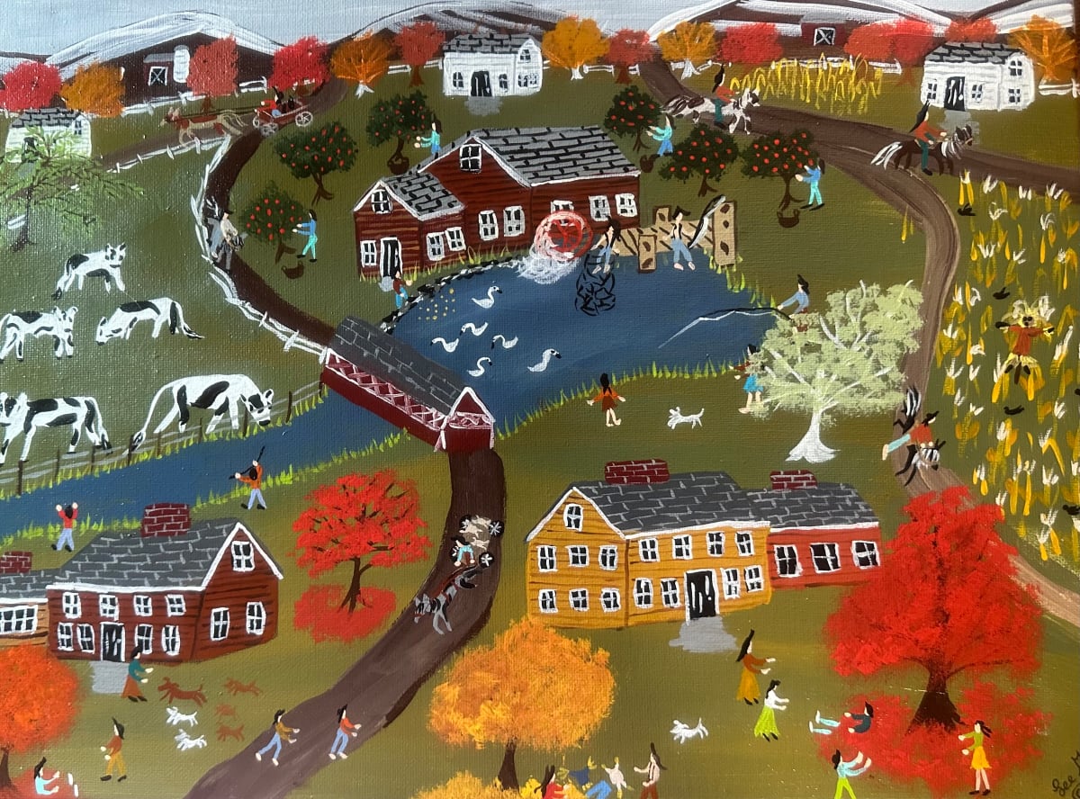 Feeding The Geese by Lee Gray 