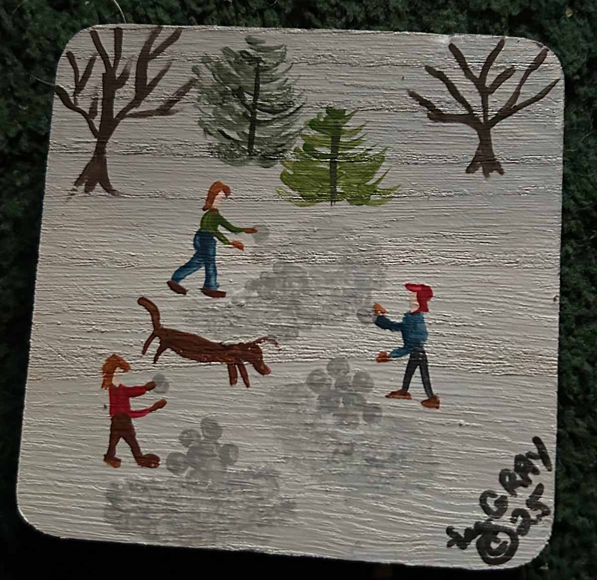 Getting Ready For A Snowball Fight by Lee Gray 