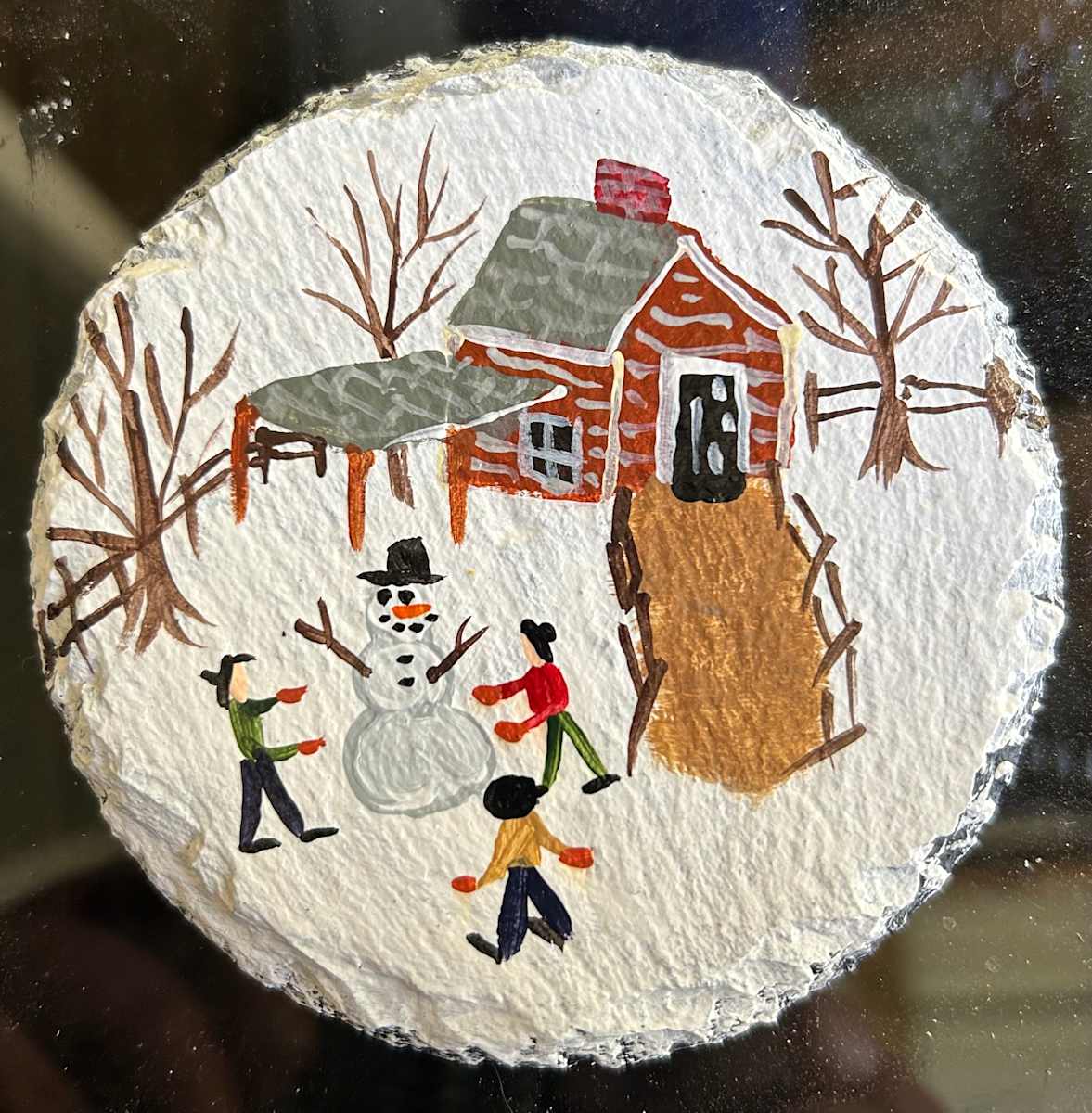 A Cold Day Out Side - Slate Coaster by Lee Gray 