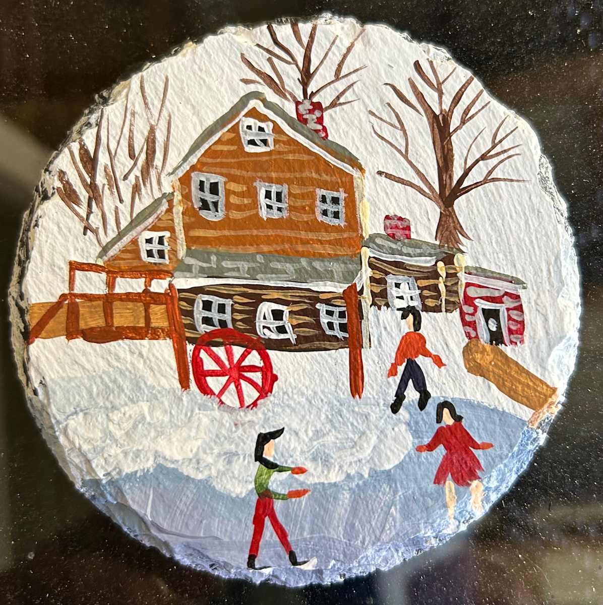 The Trees Behind The Mill - Slate Coaster by Lee Gray 