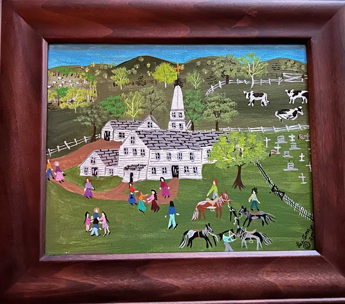 A Church Gathering by Lee Gray 