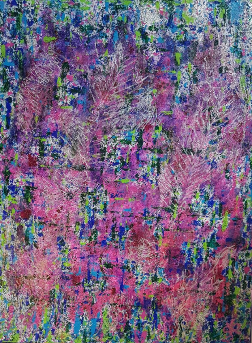 Jardin by Sheila Singam  Image: A burst of foliage in a garden in early spring, with faint traces of winter still evident