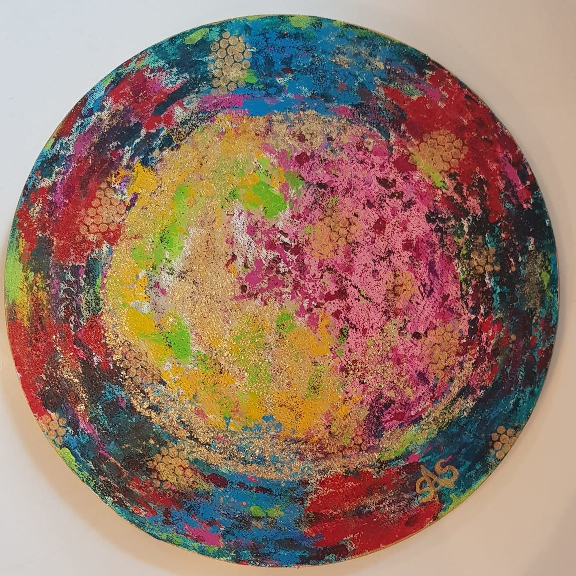 Spring  Image: The joy of spring is captured in this circular piece that brings new hope to inspire.