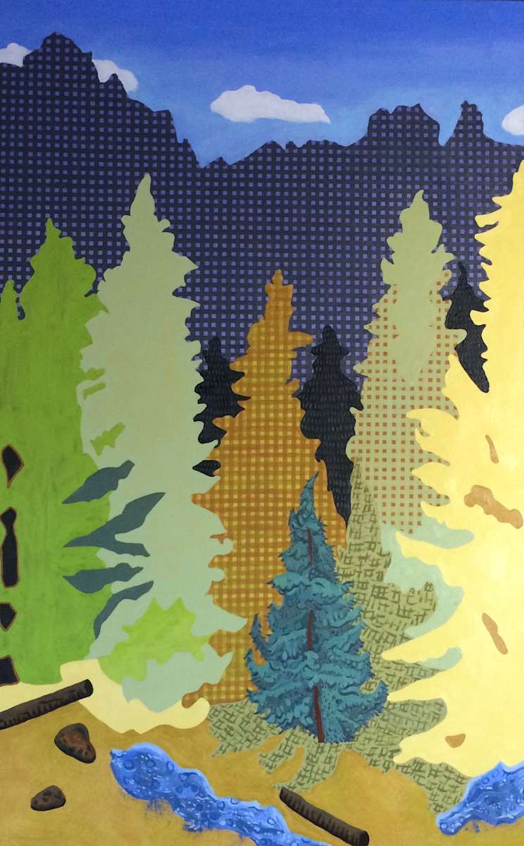 Blue Lakes Diptych by Meredith Nemirov  Image: Left Panel