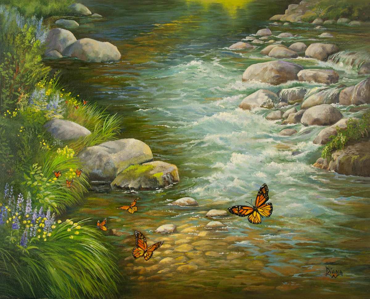Monarchs on the Molalla River, Image 1.