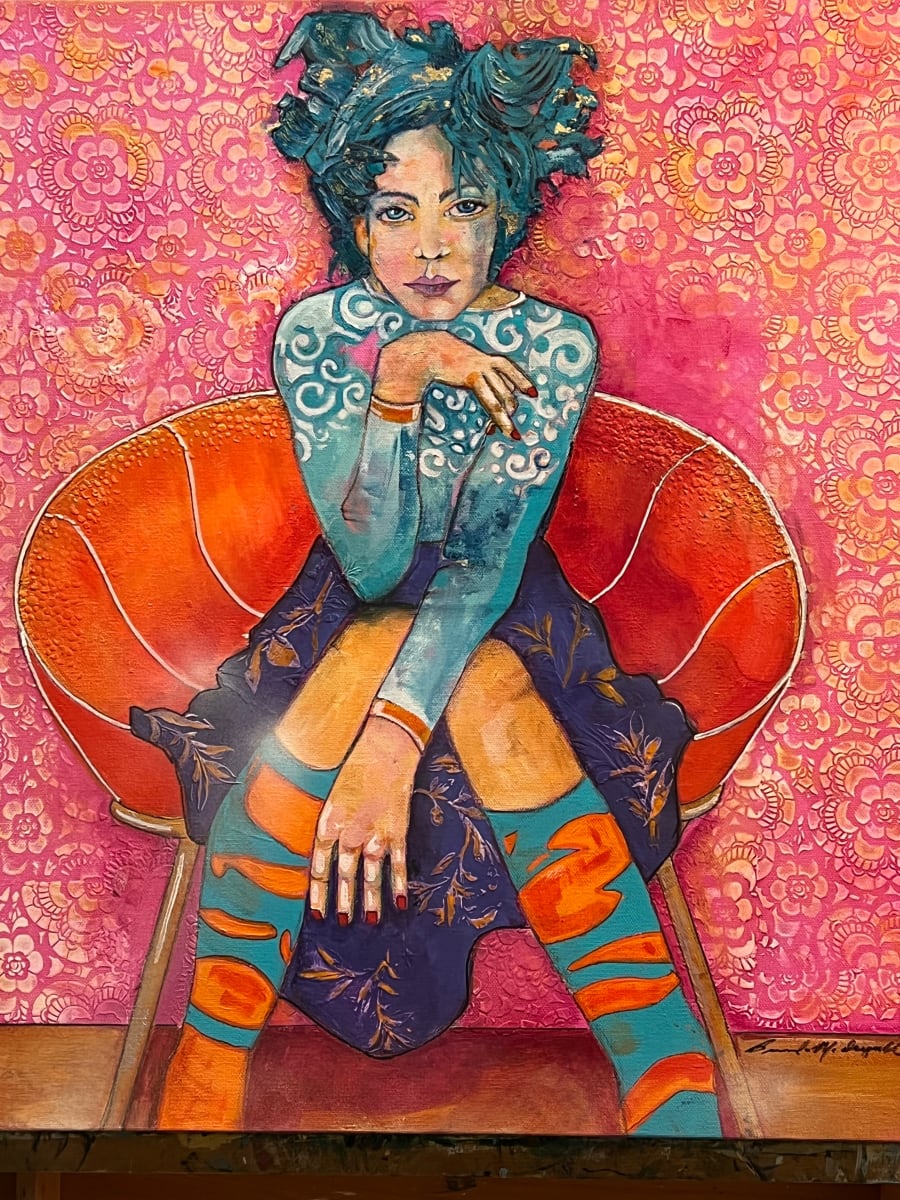 Orange Chair by Brenda McDougall 