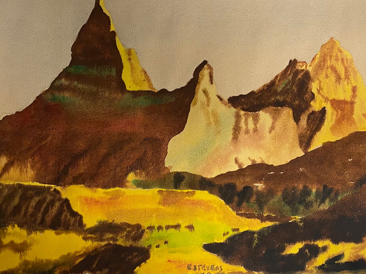 Western Landscape by E. Stevens, Image 1.