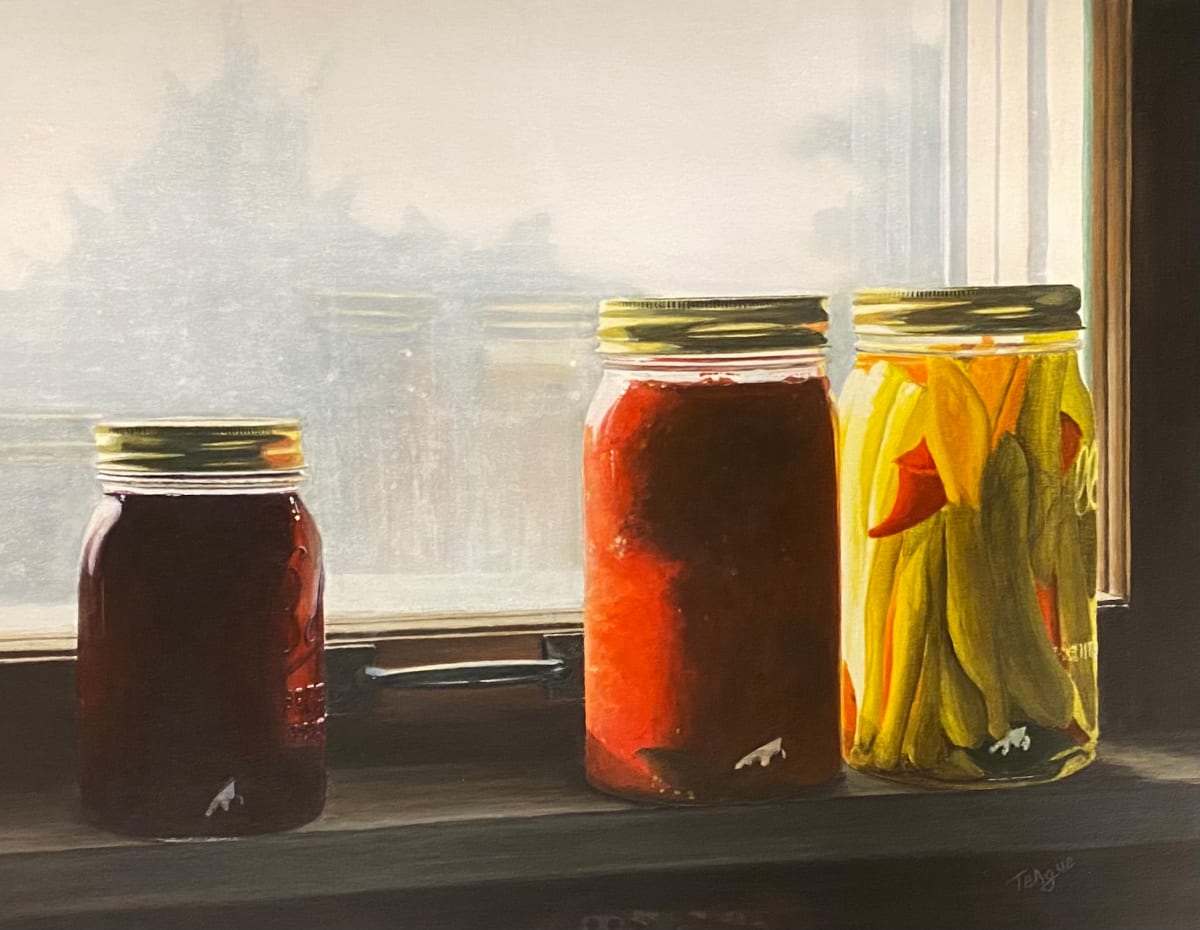 Banana Peppers in a Window by Nancy Teague, Image 1.