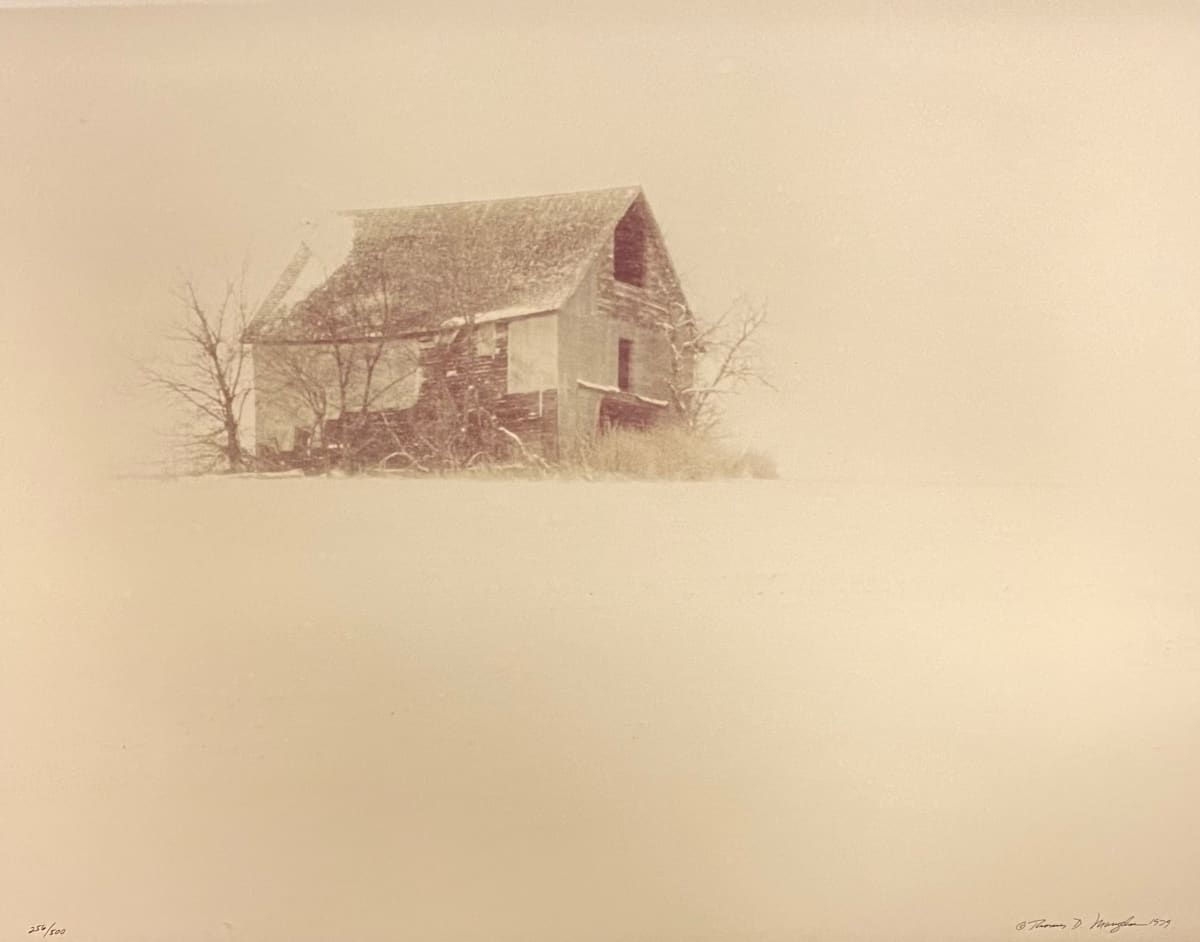 Old Barn in Snow by Thomas Mangelsen 