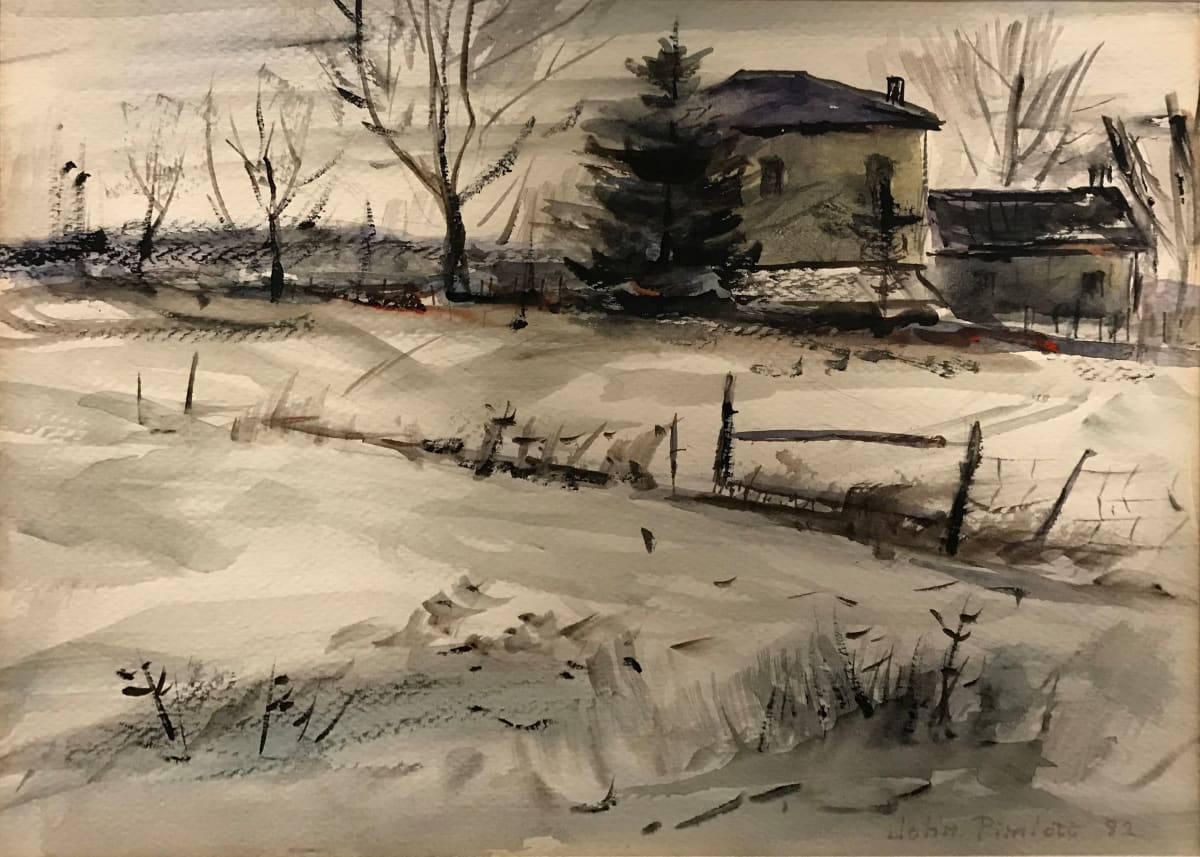 Rural Snow Scene by John Pimlott 
