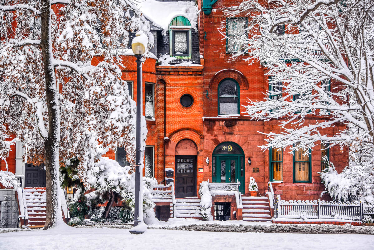 Logan Circle after the Snow - Washington DC by Jenny Nordstrom 