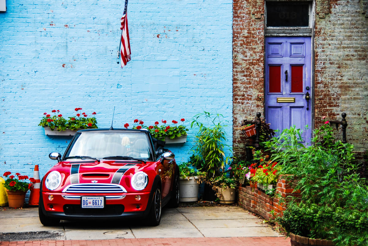 Red Car + Purple Door - Capitol Hill, Washington DC 