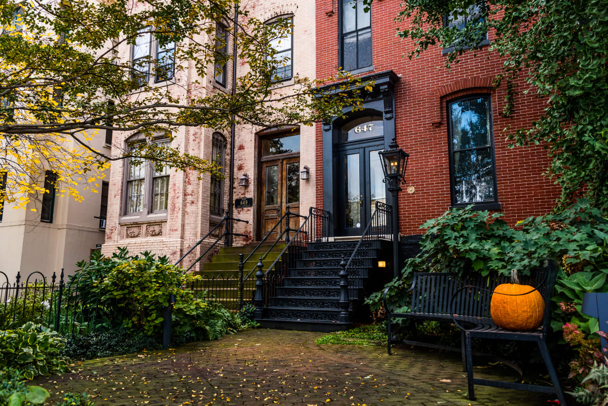 Double Doors & Bench 2 - East Capitol Street by Jenny Nordstrom 