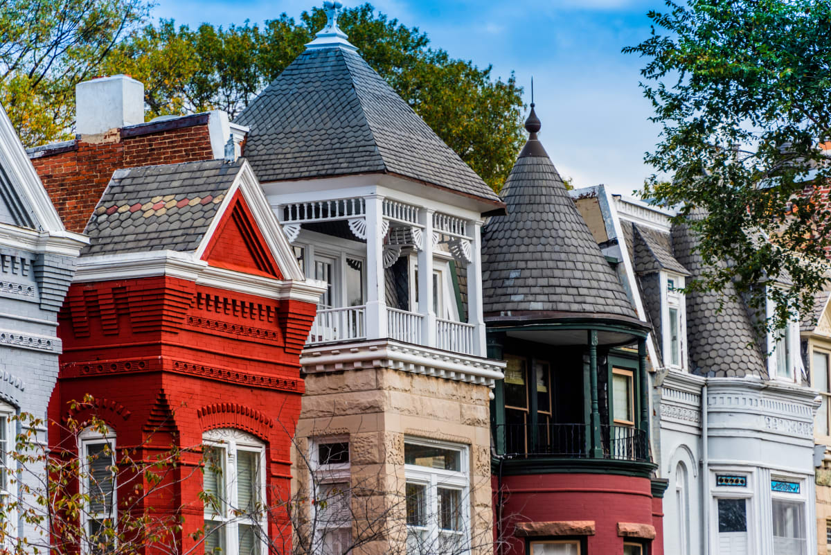 Row Houses, East Capitol Street - Washington DC by Jenny Nordstrom 