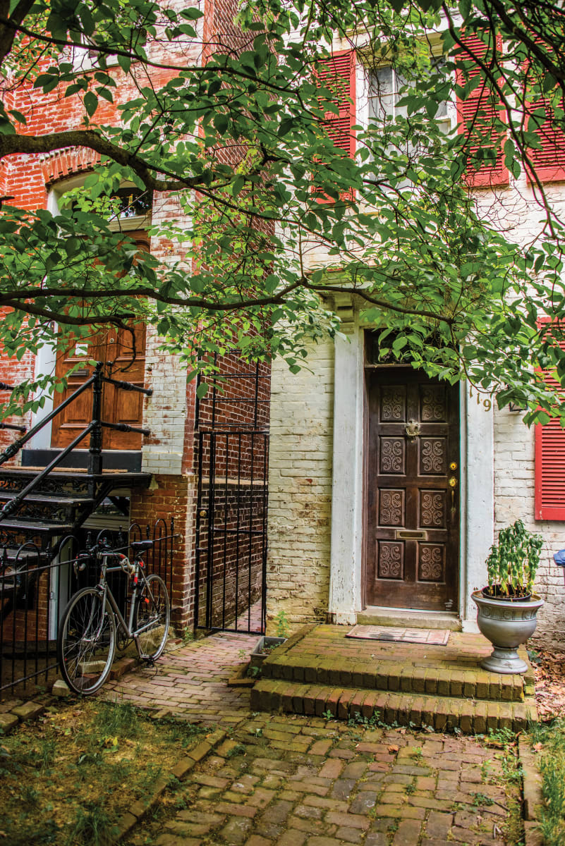 Carved Door and Bike - Capitol Hill by Jenny Nordstrom 