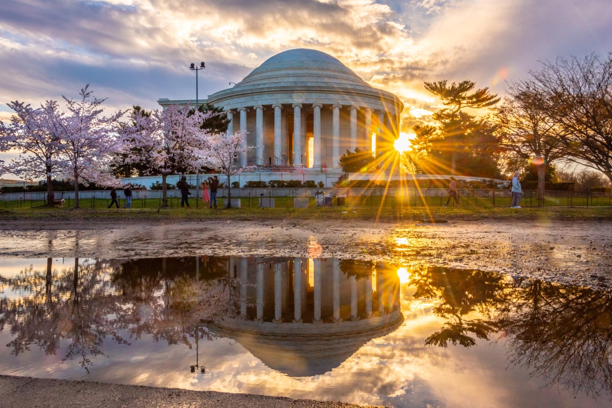 Jefferson Sunrise - Washington DC by Jenny Nordstrom 