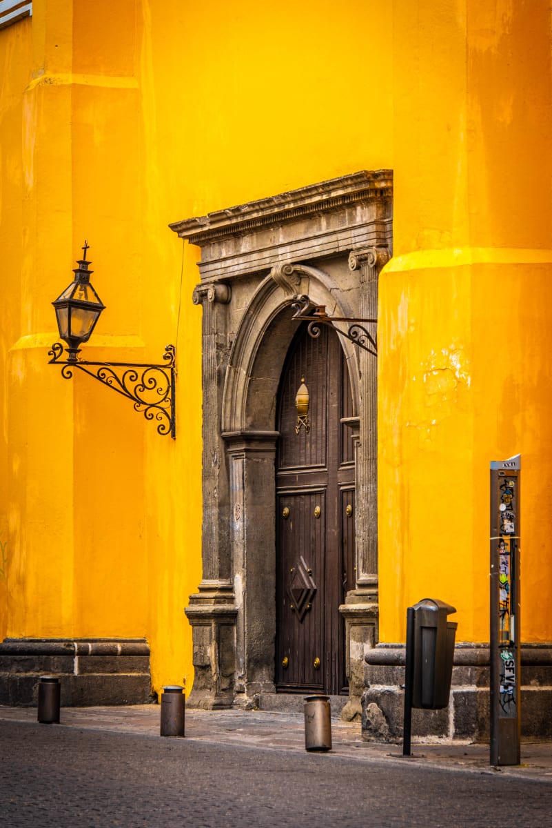 Golden Cathedral Door - Puebla, Mexico by Jenny Nordstrom 