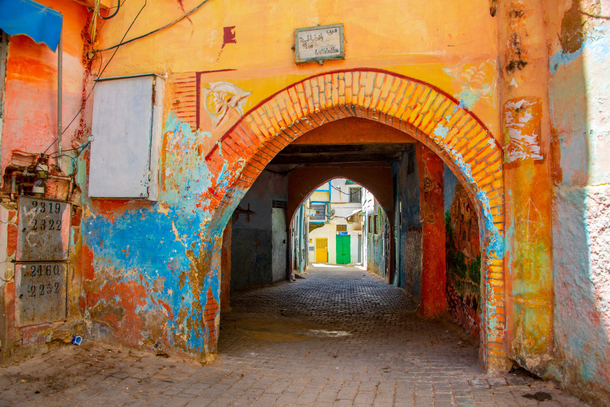 Psychedelic Archway - Moulay Idriss,  Morocco by Jenny Nordstrom 